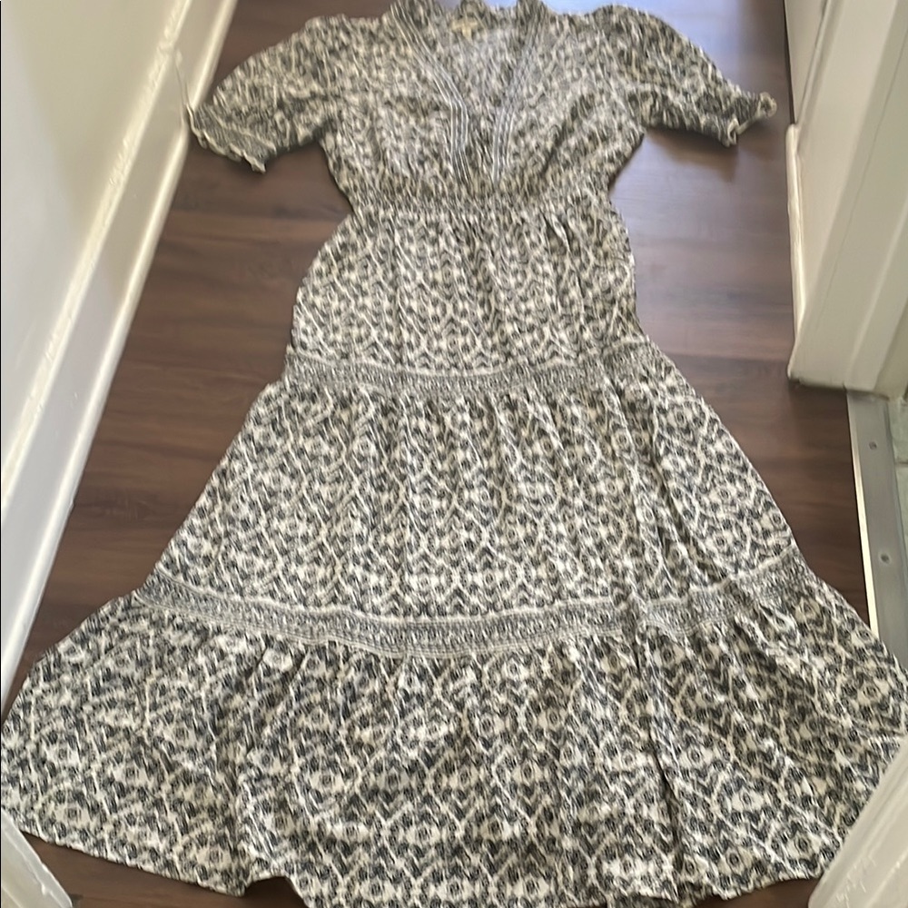 Max Studio London Floral Skirt Tiered Maxi Dress Size L NWOT